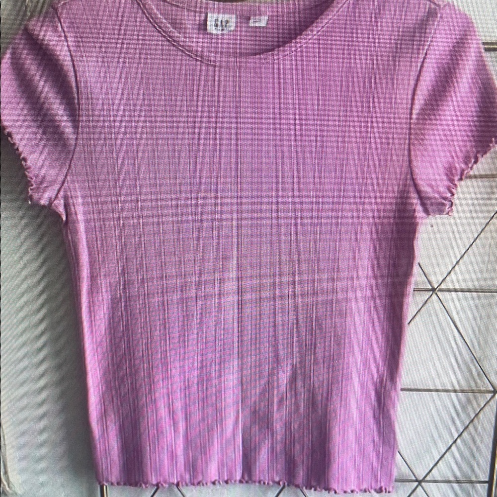GAP Women's Light Purple Ribbed Top - Picture 1 of 6